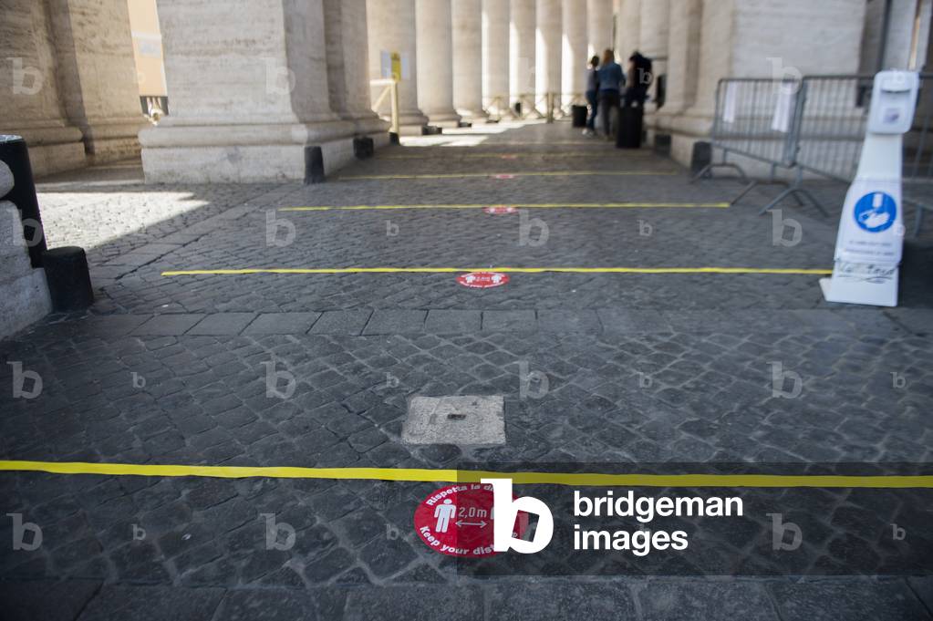 A view of the empty St.Peter's square, Vatican