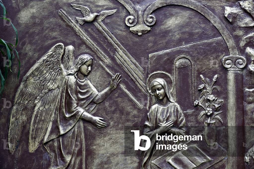 Saint Joseph Cathedral (Nha Tho Lon), The Annunciation is the announcement by the angel Gabriel to the Virgin Mary that she will become the mother of Jesus, Hanoi, Vietnam (photo)