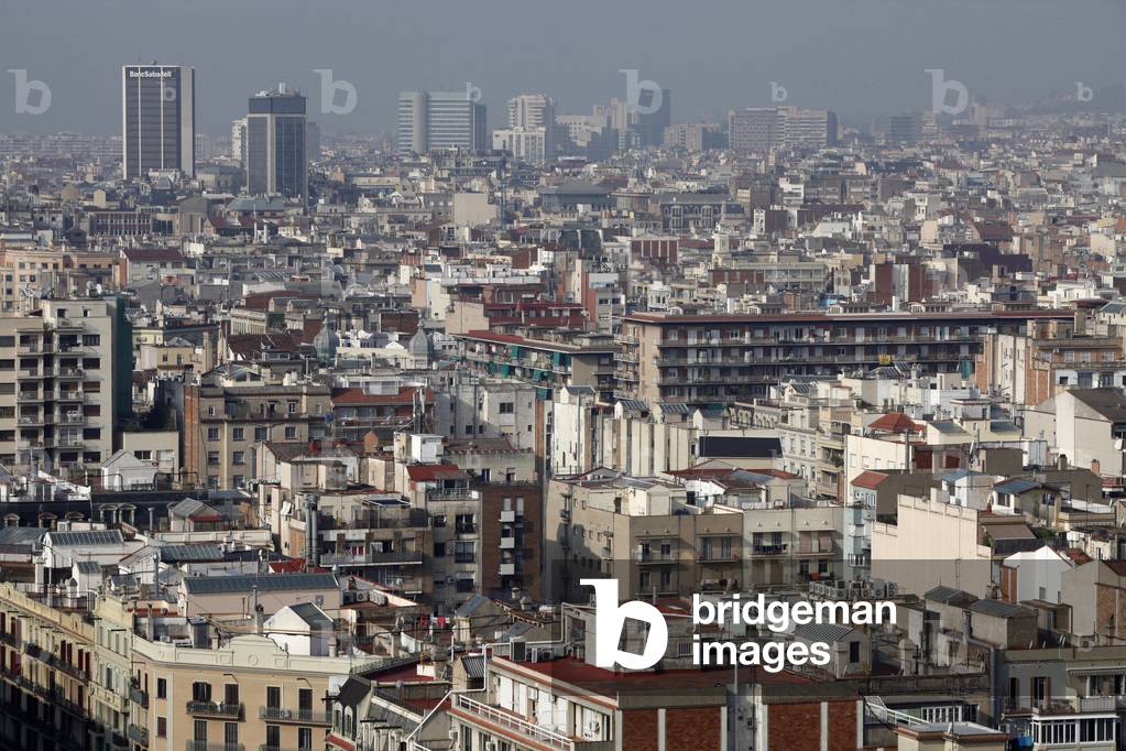 View of Barcelona from the Sagrada Familia cathedral Barcelone Espagne
