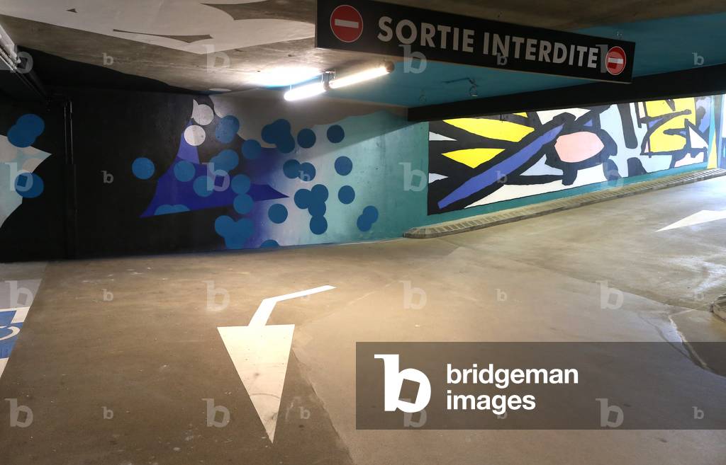 2 KM 3 Saint-Gervais Mont-Blanc contempory art platform, Street art, Work realized by Roids MSK ( United Kingdom ), France (photo)