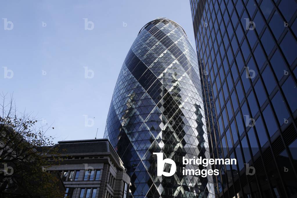 30 St Mary Axe, informally known as The Gherkin, City of london, UK, 2019 (photo)