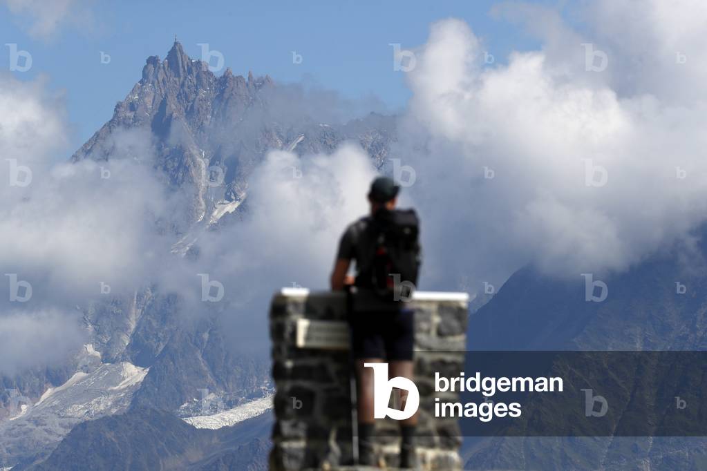 French Alps, Aiguille du Midi, Orientation table, Saint-Gervais, France, 2019 (photo)