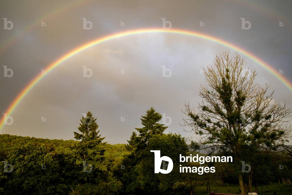 Rainbow in Le Mesnil en Ouche, France