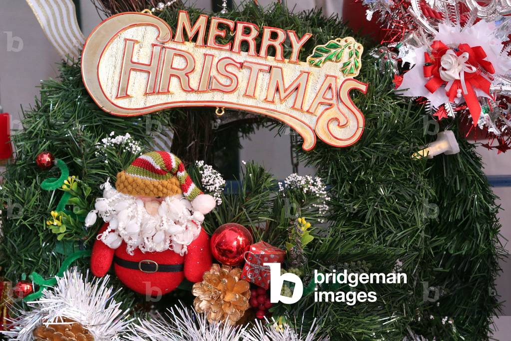 Christmas market. Santa Claus. Vietnam