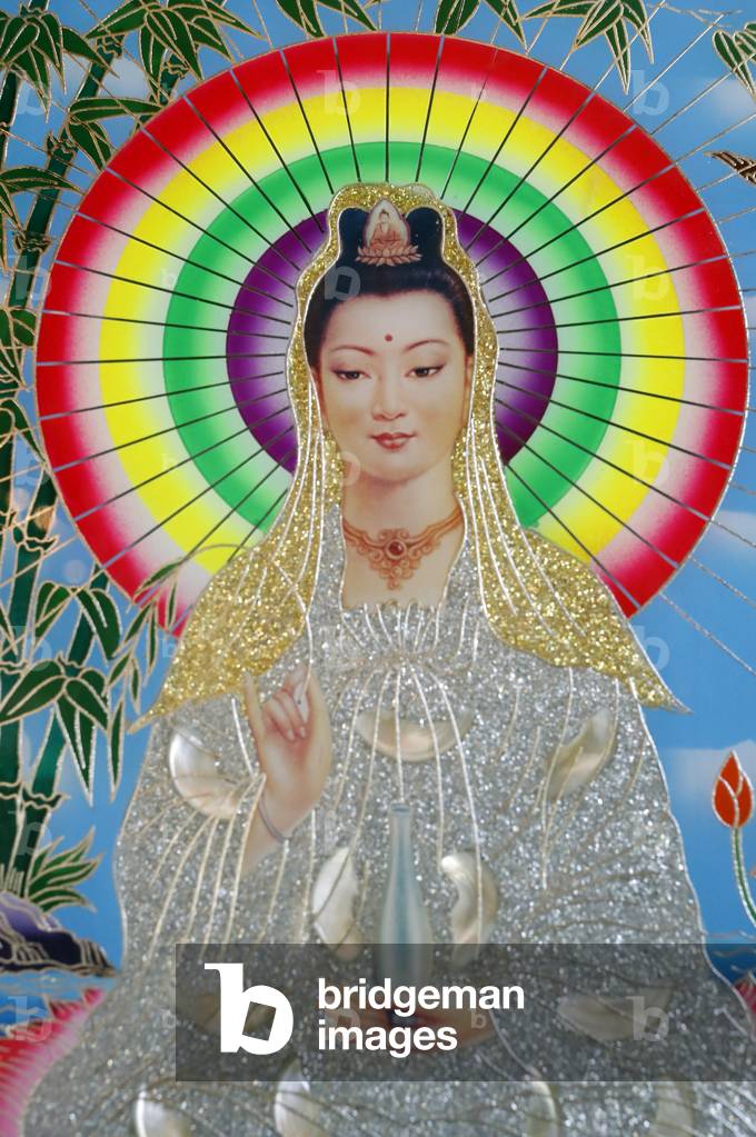 Tu An Buddhist temple.  Quan Am bodhisattva of compassion or goddess of Mercy. (photo)
