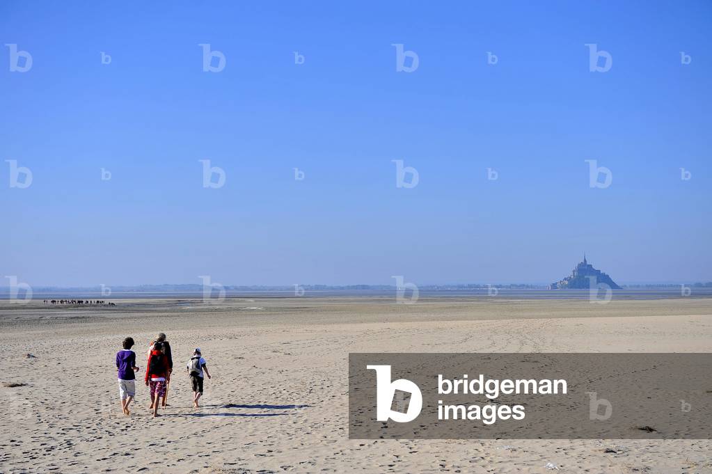 Peleri Young Catholics pilgrimage at Mont Saint Michel, Avranches, France