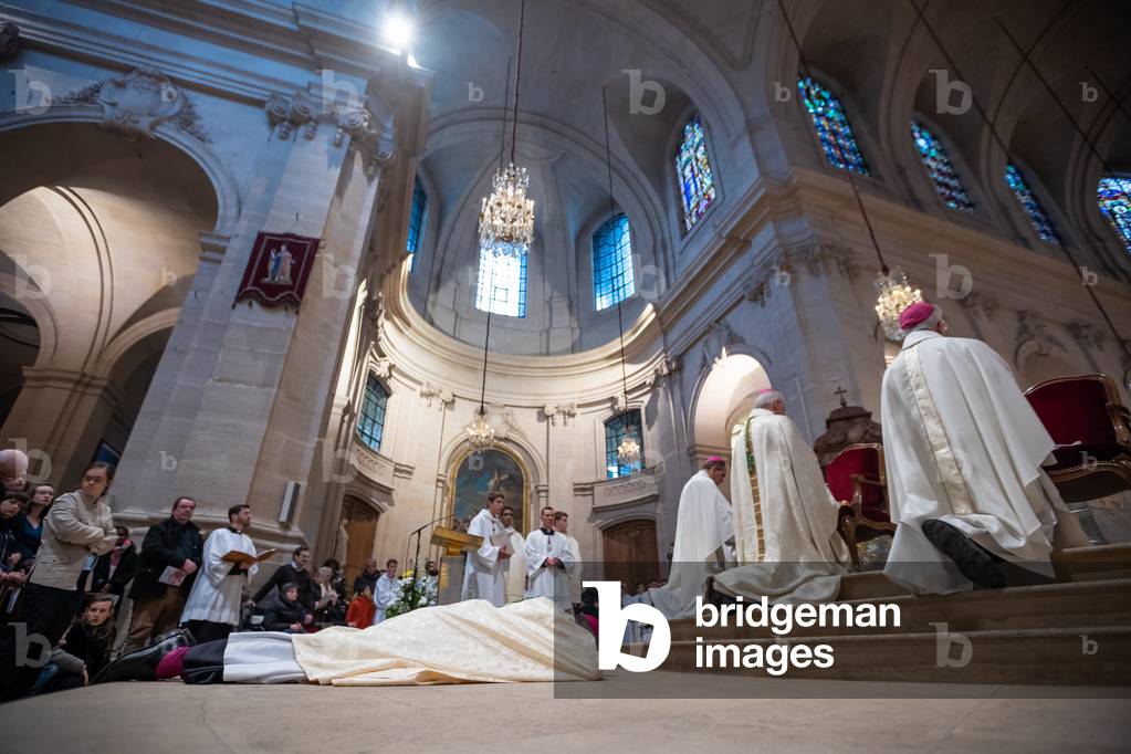 Ordination of Mgr Bruno Valentin in Saint Louis cathedral, Versailles, France, 2019 (photo)