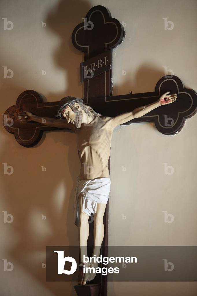 Spanish crucifix in Sainte-Marie des Batignolles church, Paris, France