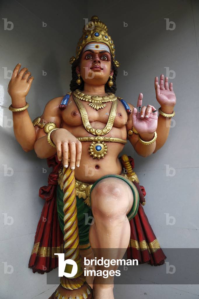 Statue of god outside Highgate Hill Murugan temple, London, UK (photo)