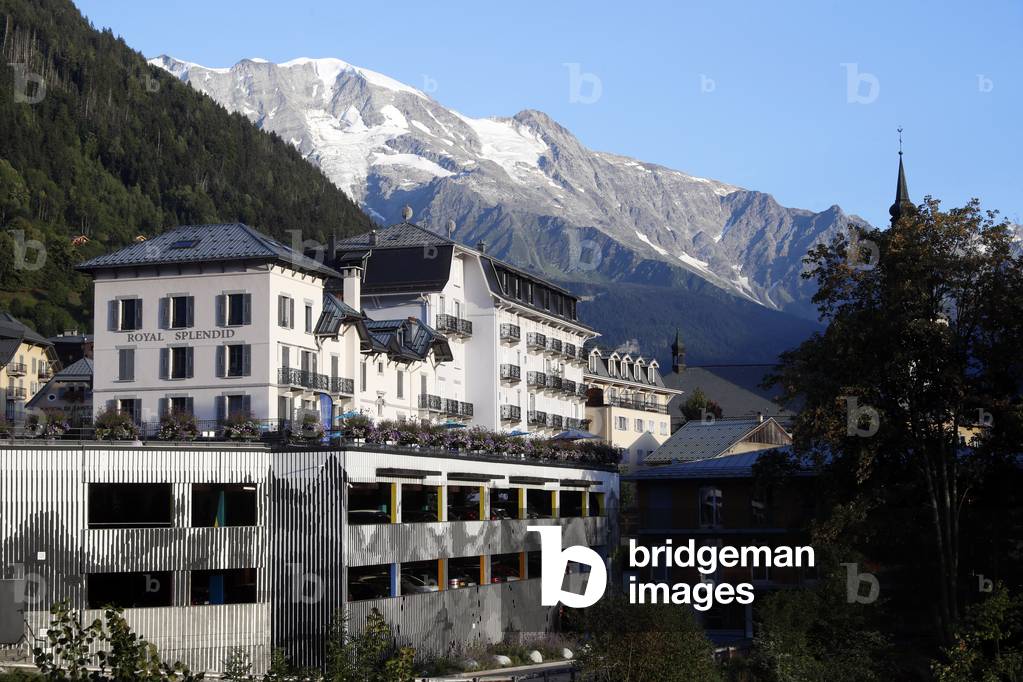 French Alps in summer, Saint Gervais les Bains village,   France,  2018 (photo)