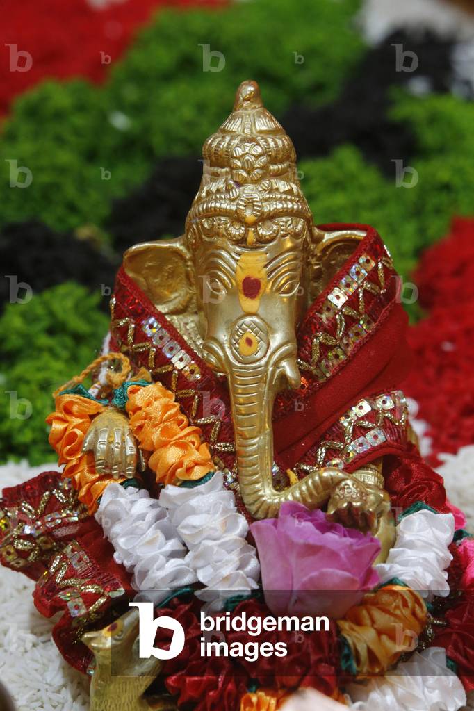 Sanatan Mandir hindu temple, Leicester. Ganesh murthi (statue). United kingdom