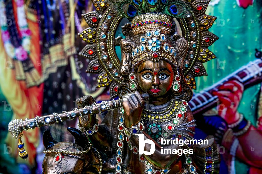 Janmashtami festival at Bhaktivedanta Manor, Watford, U,K, Krishna statue, 2018 (photo)