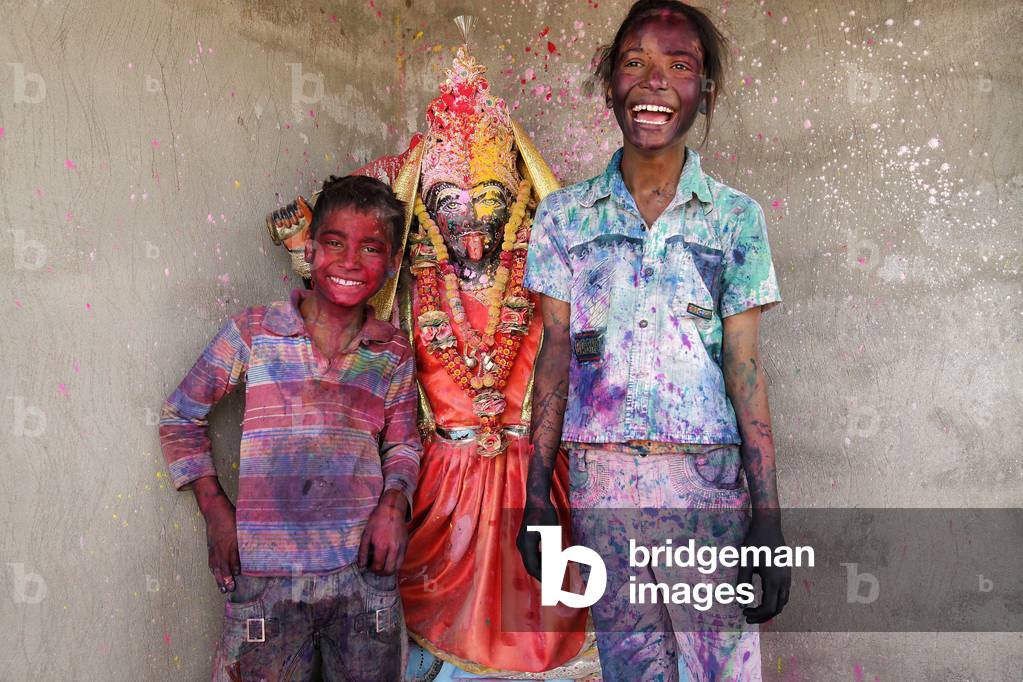 Holi celebration in Goverdan Goverdan Inde