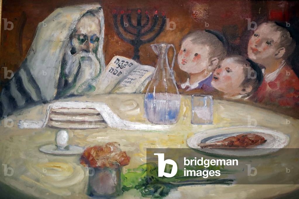 Table set for the Passover Seder (painting)