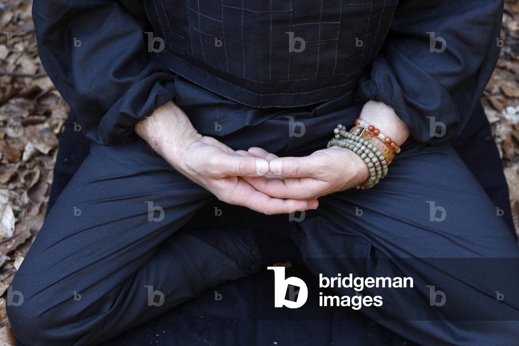 Zen sesshin (retreat) in Tamie, France, Zazen meditation, 2019 (photo)