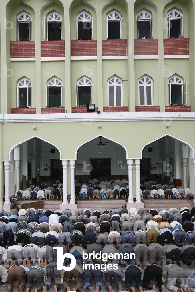Friday prayer at Kathmandu mosque, Kathmandu, Nepal