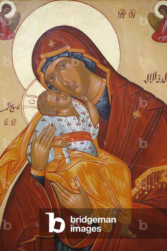 Melkite icon : Virgin and Child, Nazareth, Israel