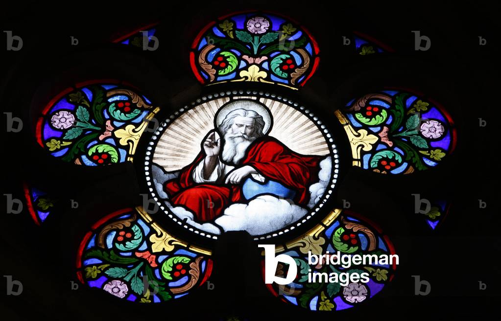 Saint-Corentin (Saint Corentin) cathedral, Quimper Stained glass : God, Quimper, France