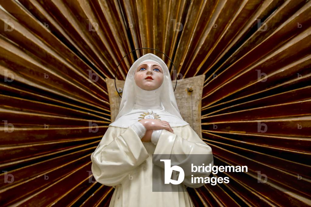 San Domenico church, Palermo, Sicily, Italy. Statue of dominican saint Imelda Lambertini. (photo)