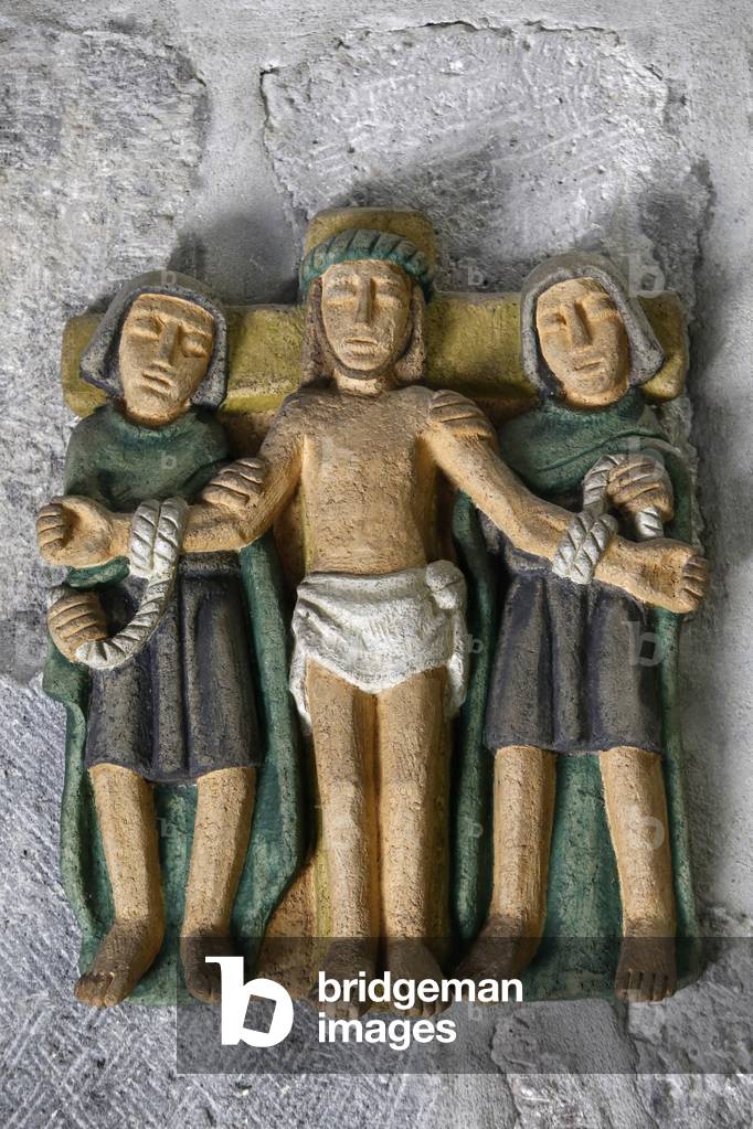 Notre Dame d'Orcival basilica, Orcival, France, Station of the cross (photo)
