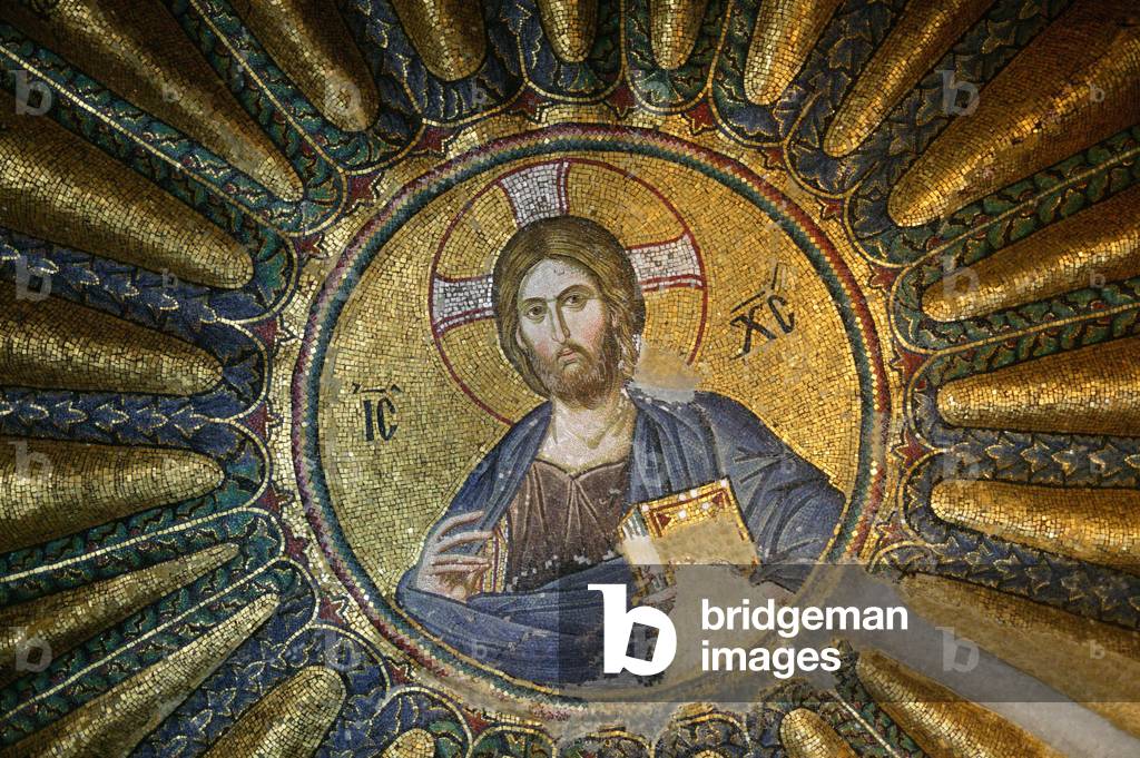 Church of St. Saviour of Chora. Roof Mosaic of Christ the Pantocrator (en gloire) Istanbul Turquie
