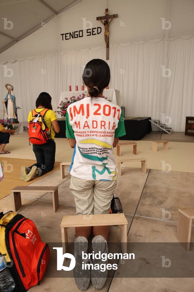 Prayer tent at World Youth Day Madrid Spain