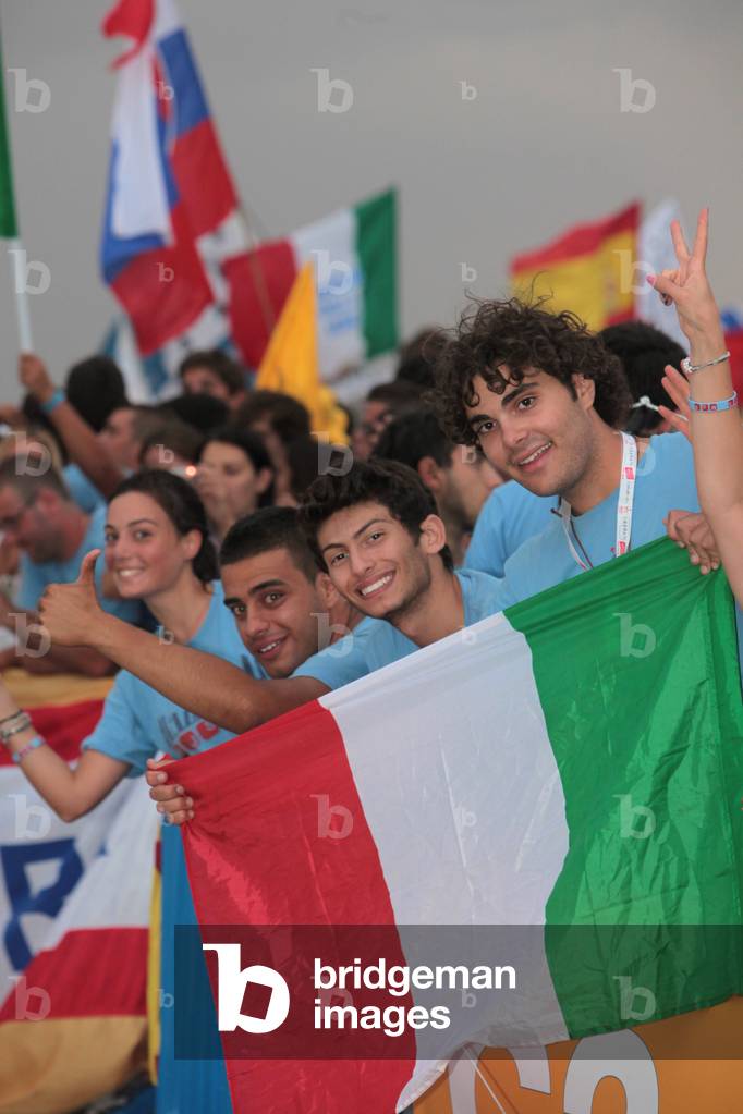 Pilgrims at World Youth Day Madrid Spain
