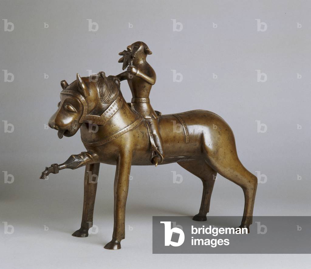 Aquamanile in Form eines Mannes zu Pferd, aus Nürnberg (Bronze)
