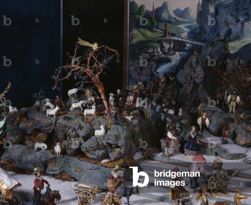 Christmas crib (wax & wood) (see also 330161-330164)