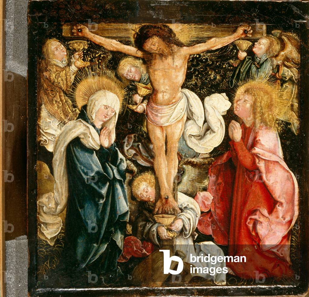 Immagine di Dipinto "Cristo sulla Croce con Maria e Giovanni", 16th Secolo di Master of the Bondysches Marienl