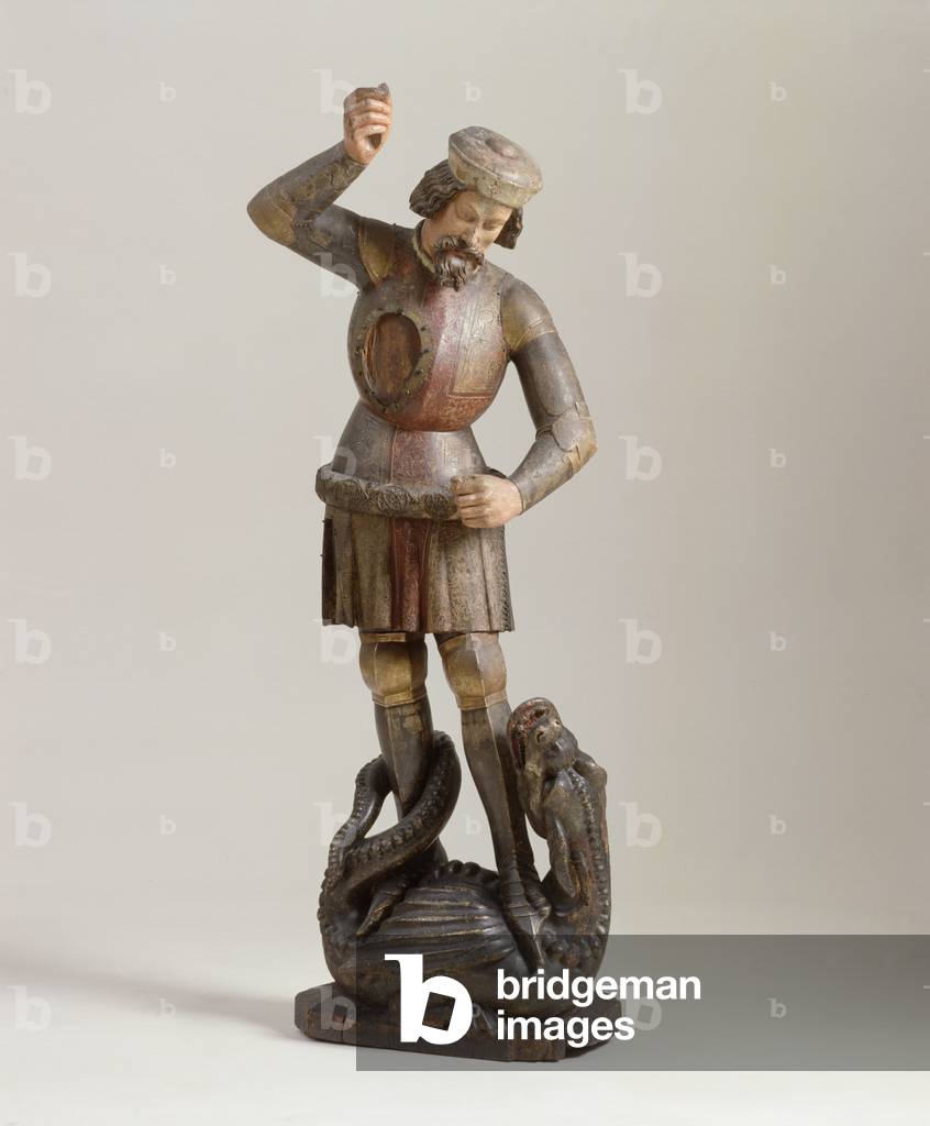 St. George fighting the dragon 14th by Czech Artist