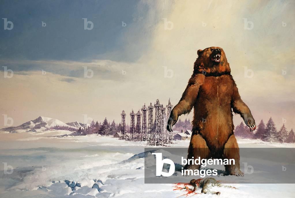 "Illustration aus 'Kodiak' (Farbe Litho)", 20. Jahrhundert von Gino D'Achille