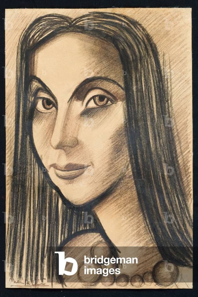 Female portrait, 1932 (charcoal on paper)