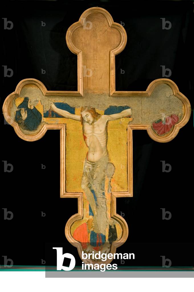 Jesus Christ crucified, Madonna, St. John the Evangelist, Jesus Christ Prorant, St. Mary Magdalene and monk, c.1315-1320 (tempera on board)