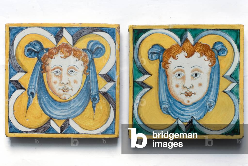 head, c.1520 (painted ceramic)