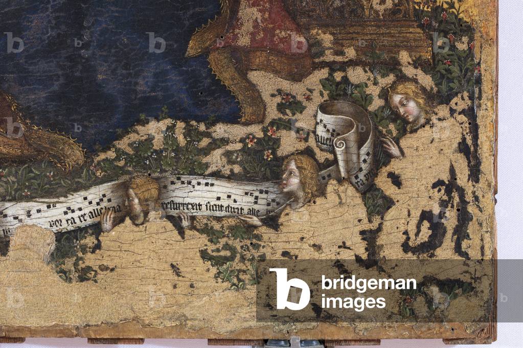 Madonna and Child with Angels, detail, 1400-05 (tempera on board)