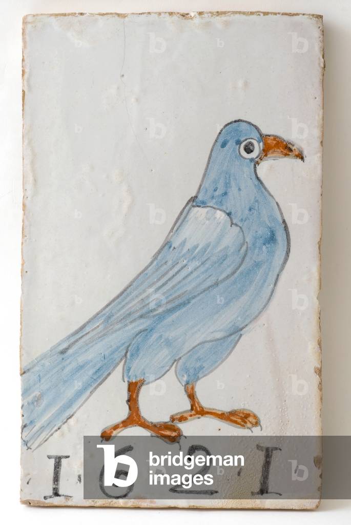 Pigeon, 1621 (painted ceramic)