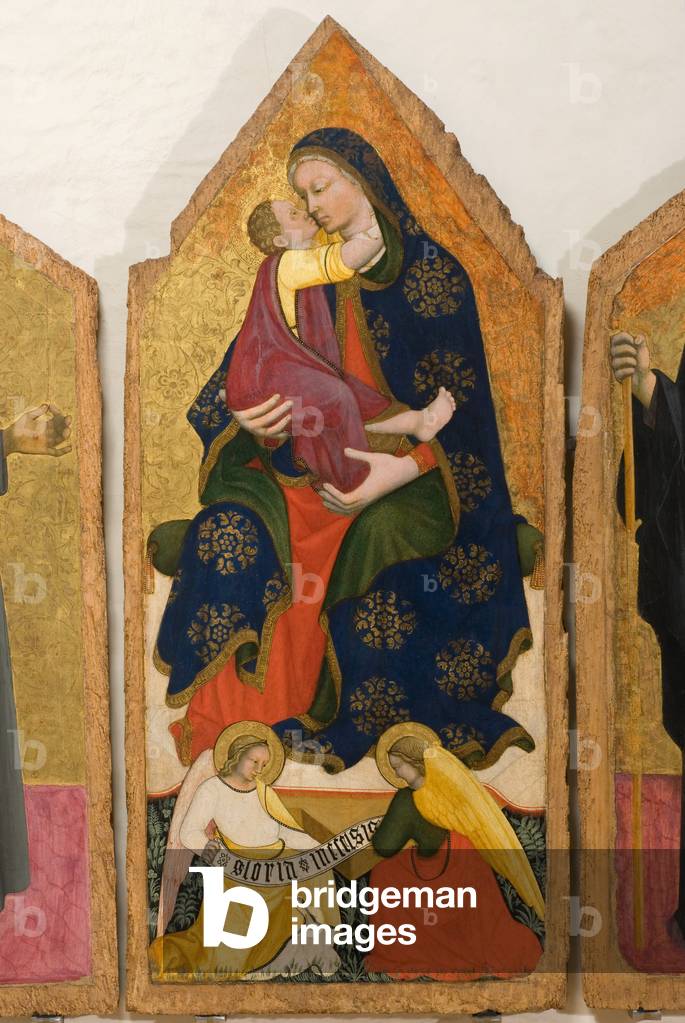 Madonna and Child with Angels, Triptych, detail, c.1425 (tempera on board)