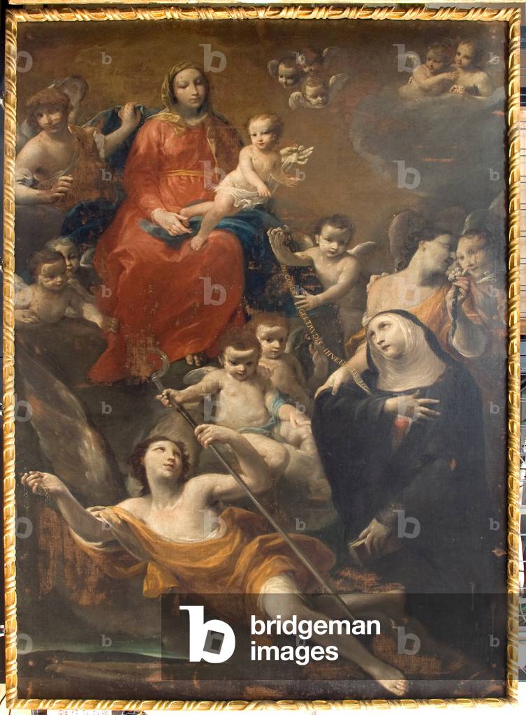 Madonna with Child Jesus and Saint Gertrude, c.1730-1747 (oil on canvas)