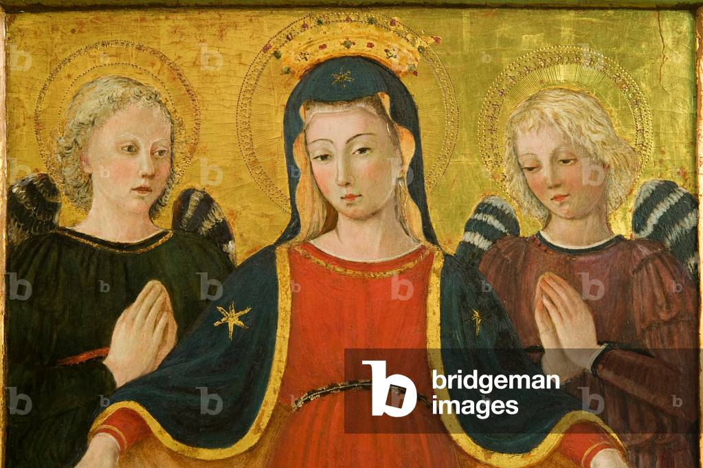 Our Lady of Mercy and two prayer angels, c.1460-1480 (tempera on table)