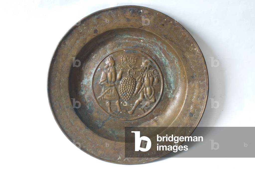 Return of explorers from Canaan land, c.1600-1699 (brass)