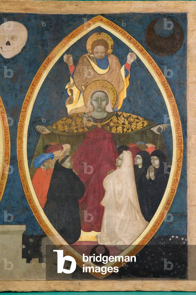 Our Lady of the Recommended and Mystic Lamb, detail, c.1440-60 (tempera on panel)