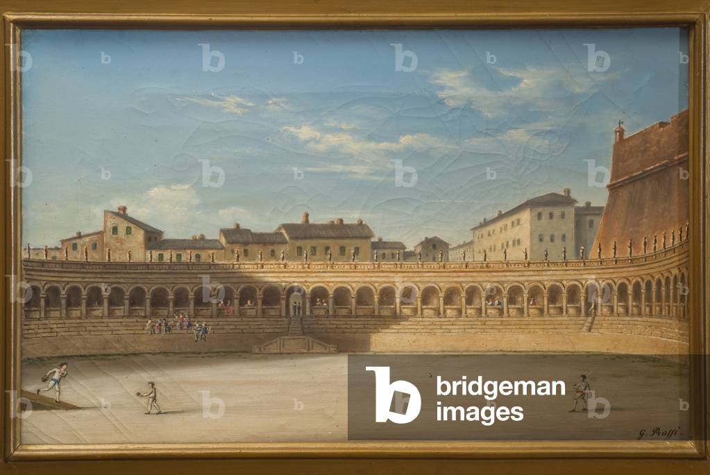 View of the Circus of the Rocca Paolina, c.1860-75 (oil on canvas)