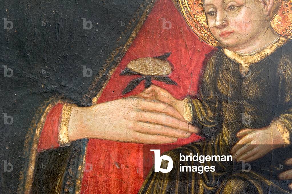 Madonna and Child Jesus Enthroned, detail, c.1460 (tempera on panel)