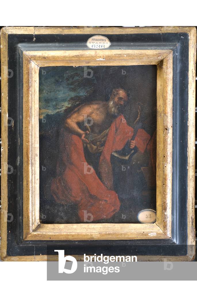 Saint Jerome Penitent, c.1650-1699 (oil on paper glued on board)