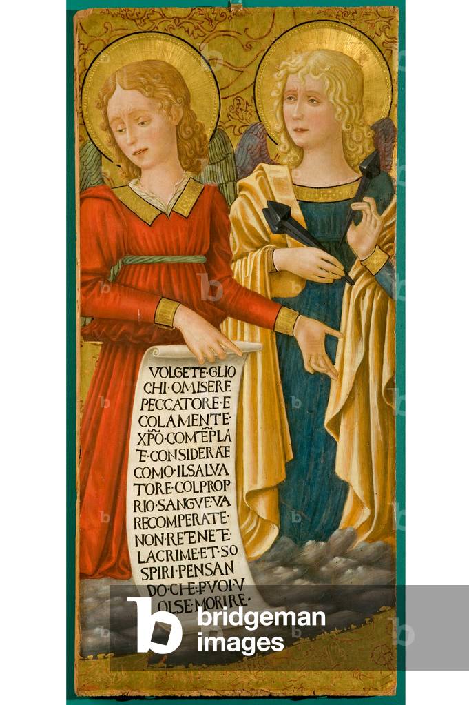 Angels with symbols of passion, c.1470-75 (tempera on board)