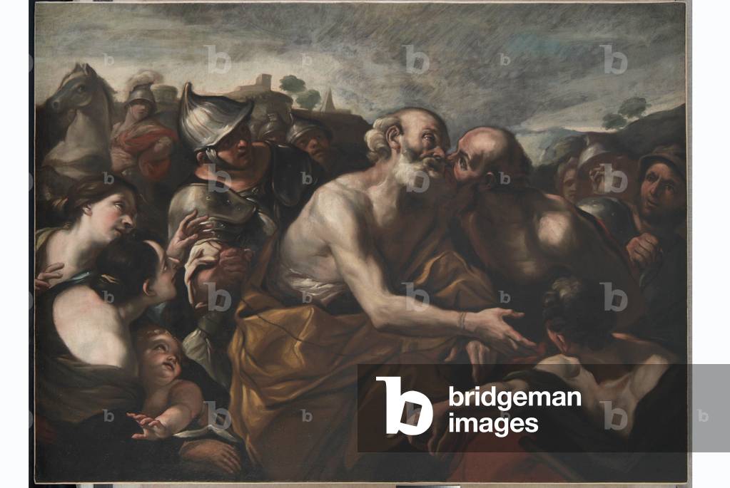 St. Peter and St. Paul meet on the Via Ostiense, c.1650-1699 (oil on canvas)