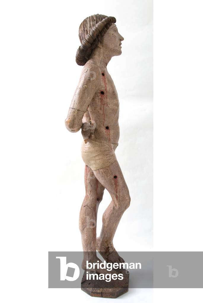 Saint Sebastian bound to the column, c.1480-1490 (aspen wood painted in tempera)