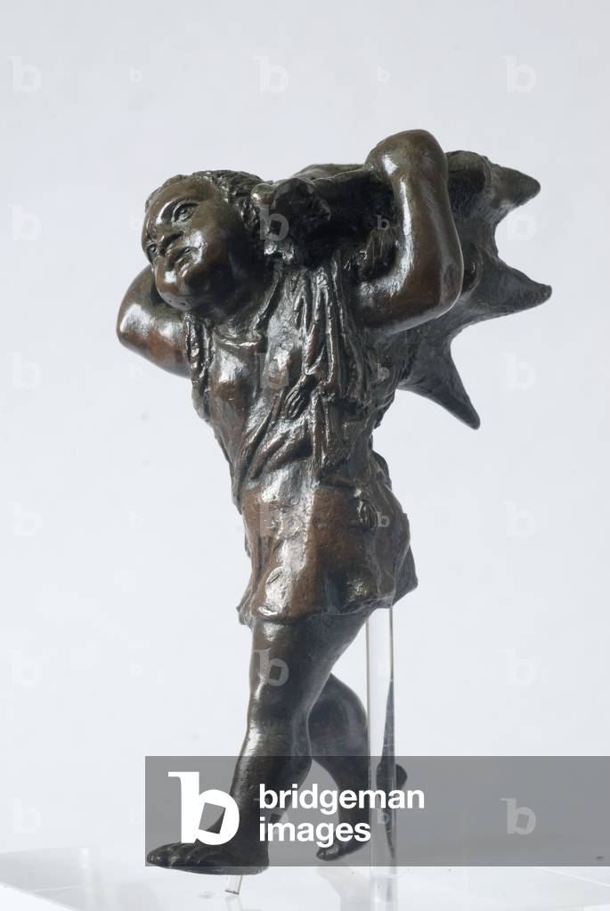 Putto carrying a snail, c.1490-1510 (bronze)