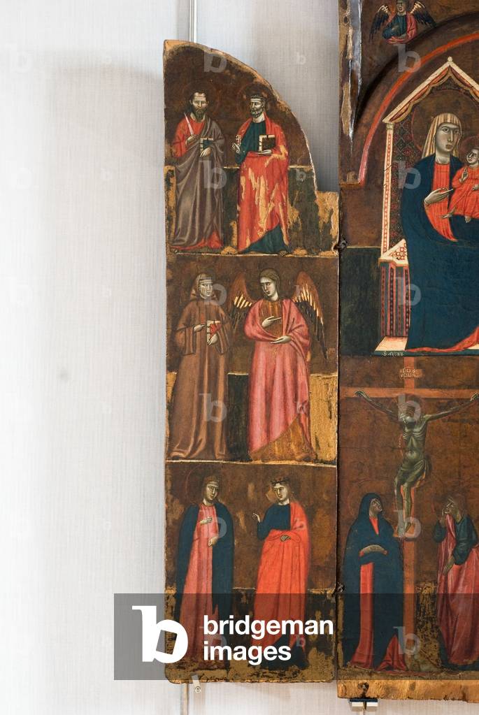 St. Peter and St. Paul, St. John Gualberto and an Archangel, two holy martyrs, detail,  c.1290-1300 (tempera on panel)